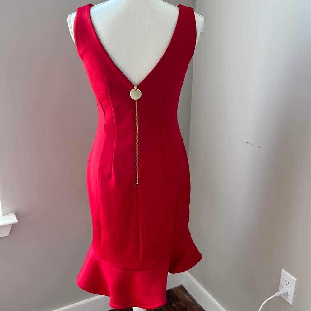 Red cocktail dress